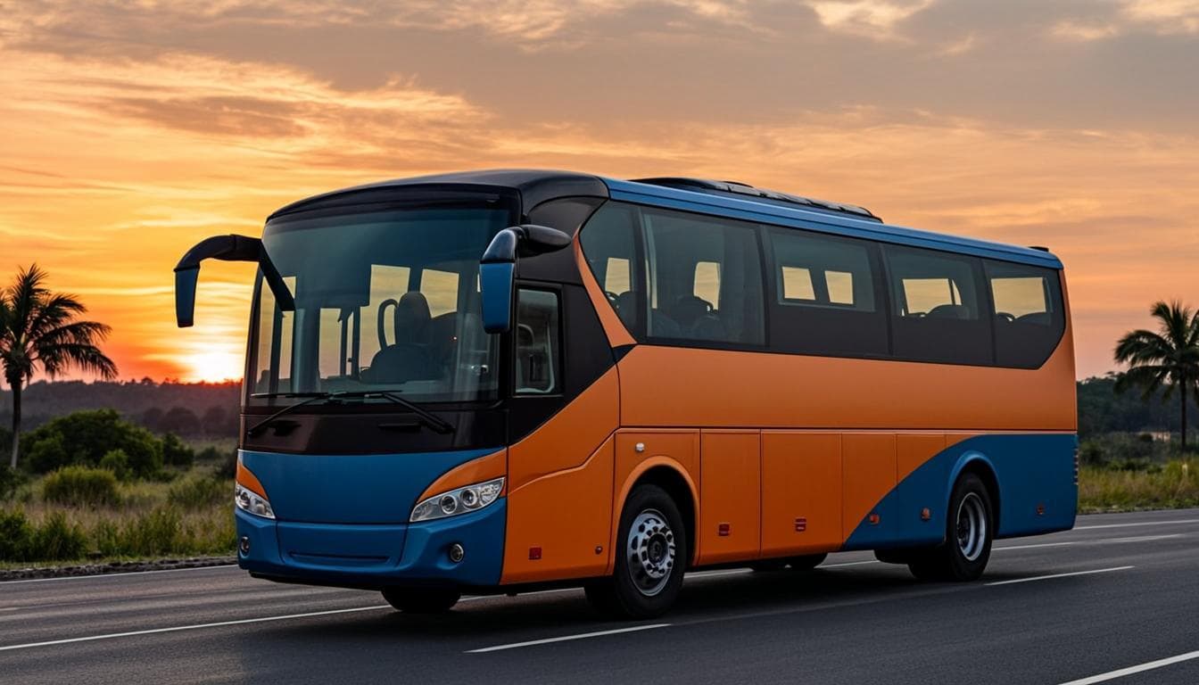 Bus de transport inter-villes SmarticketS avec billets et colis QR code